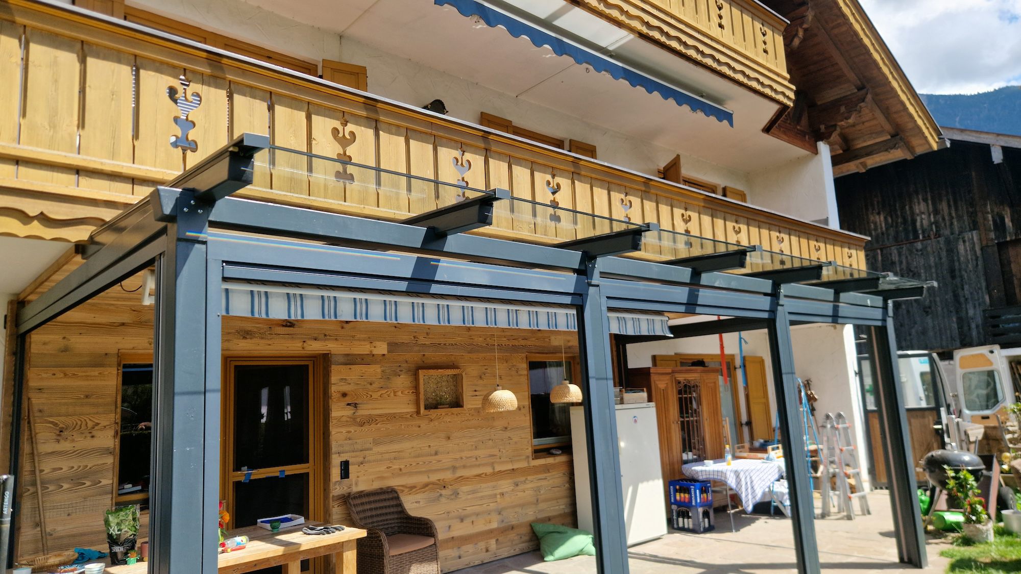 Glas im Aussenbereich - Terrassenüberdachung